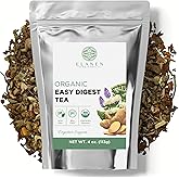 Organic Easy Digest Tea 4 oz. (113g), USDA Certified Organic Digestive Tea for Stomach Ease Tummy and Gut Health, Gas Digestion Relief, Bloating and Belly Comfort, Loose Leaf