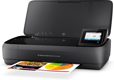 HP OfficeJet 250 Mobile Printer Black and White - 10-Page ADF Build-in Battery