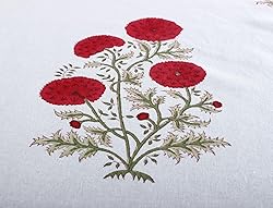 Ridhi -Red and Green Christmas Buta Cotton Hand