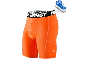 Nepest Cycling Underwear for Men Bike Shorts 4D Padded Biking Road Bicycle Biker MTB Liner Padding Shorts with Pockets