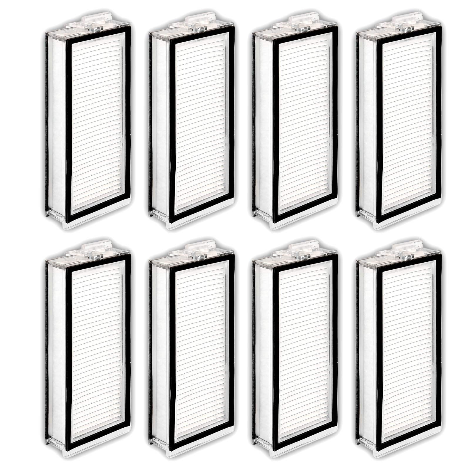 Photo 1 of (8 Pack) Q5 Max+ Replacement HEPA Filters Compatible With Roborock Q5 Max+, Q5 Pro, Q5 Pro+, Q8 Max, Q8 Max+, Q7, Q7+, Q7 Max, Q7 Max+, Q5 Duoroller+ Robot Vacuum Cleaner, Replacement Parts Filters