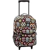Rockland Double Handle Rolling Backpack, Owl, 17"