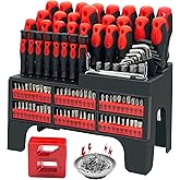 Axelord 118PCS Magnetic Screwdriver Set, Screwdriver Set with Plastic Racking, Precision Screwdriver, Magnetizer Demagnetizer and Magnetic Bowl, Repair Tools Set for DIY and Home Improvement