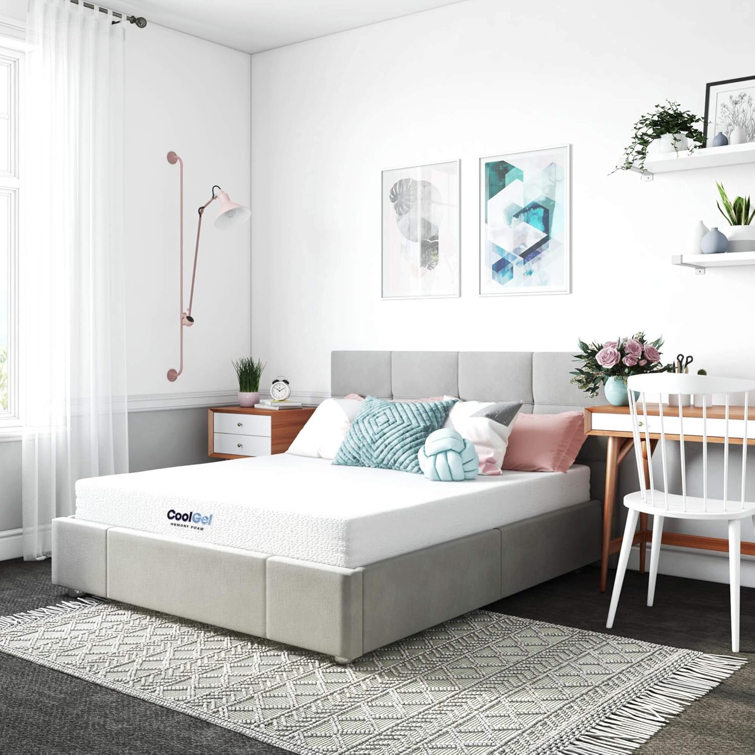 Classic Brands Cool Gel Memory Foam 6-Inch Mattress, CertiPUR-US Certified , Twin, White,410106-1110: Furniture & Decor