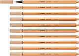 STABILO point 88 Fineliner Pack of 10 Beige 0.4 mm Metal Cased Tip
