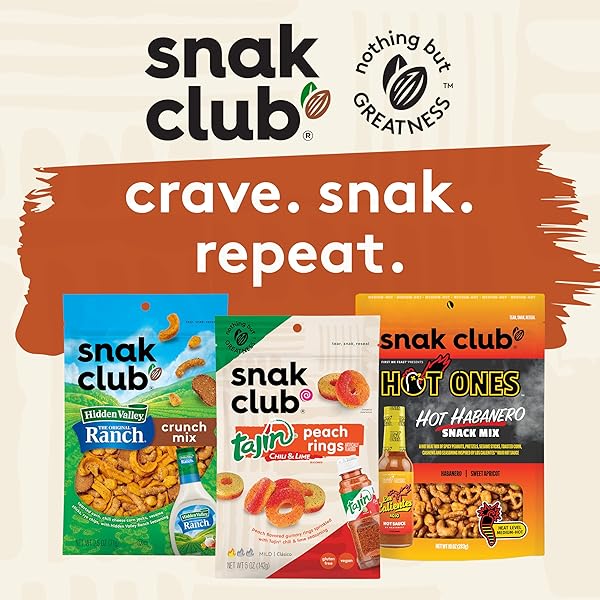 SNAK CLUB CAJUN STYLE SNACK MIX WITH HOT AND SPICY PEANUTS, BUTTER TOFFEE PEANUTS, TOASTED CORN, CAJUN AND HONEY SESAME STICKS, AND ALMONDS, KOSHER TRAIL MIX SNACKS, 15 OZ RESEALABLE BAG