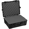 Condition 1 25" Large Waterproof Hard Case Model 839 with Foam, Portable Protective Storage Box for Travel, Hunting, Military, Tactical, Made in USA, 24.50"x 19.46"x8.41" Black