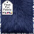 Purplish Blue Faux Fur Fabric Squares, 10x10 Inches Fluffy Faux Fur for DIY Crafts, Fashion Design, Beard, Sewing, Cosplay Costumes, Seat Pads, Rugs, Pillows and Home Decoration Projects