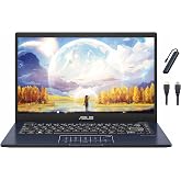 ASUS Vivobook Go 14 E410 14" FHD Business Laptop, Intel Celeron N4500 Processor, 4GB RAM, 128GB eMMC, Intel UHD Graphics, Windows 11 Home in S Mode, Star Black with TGY Accessories
