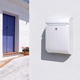 TATAY Mailbox Piccolo Modern Design White Plastic Anti UV 25.2x11.5x37.7 view 3