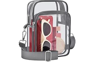 Bagenius Clear Bag for Stadium Events, Clear Purse with Removable Strap, Transparent Bag for Sports Concert and Festivals