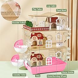 17 in 1 Clear Acrylic Hamster Cage with All