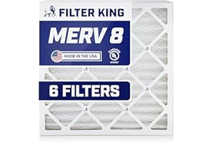 Filter King 24x24x1 Air Filter | 6-PACK | MERV 8 HVAC Pleated A/C Furnace Filters | MADE IN USA | Actual Size: 23.5 x 23.5 x .75"