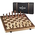 15" Wooden Chess Sets - Board Game with 2 Extra Queens | Wooden Chess Board Set | Chess Sets for Adults & Kids