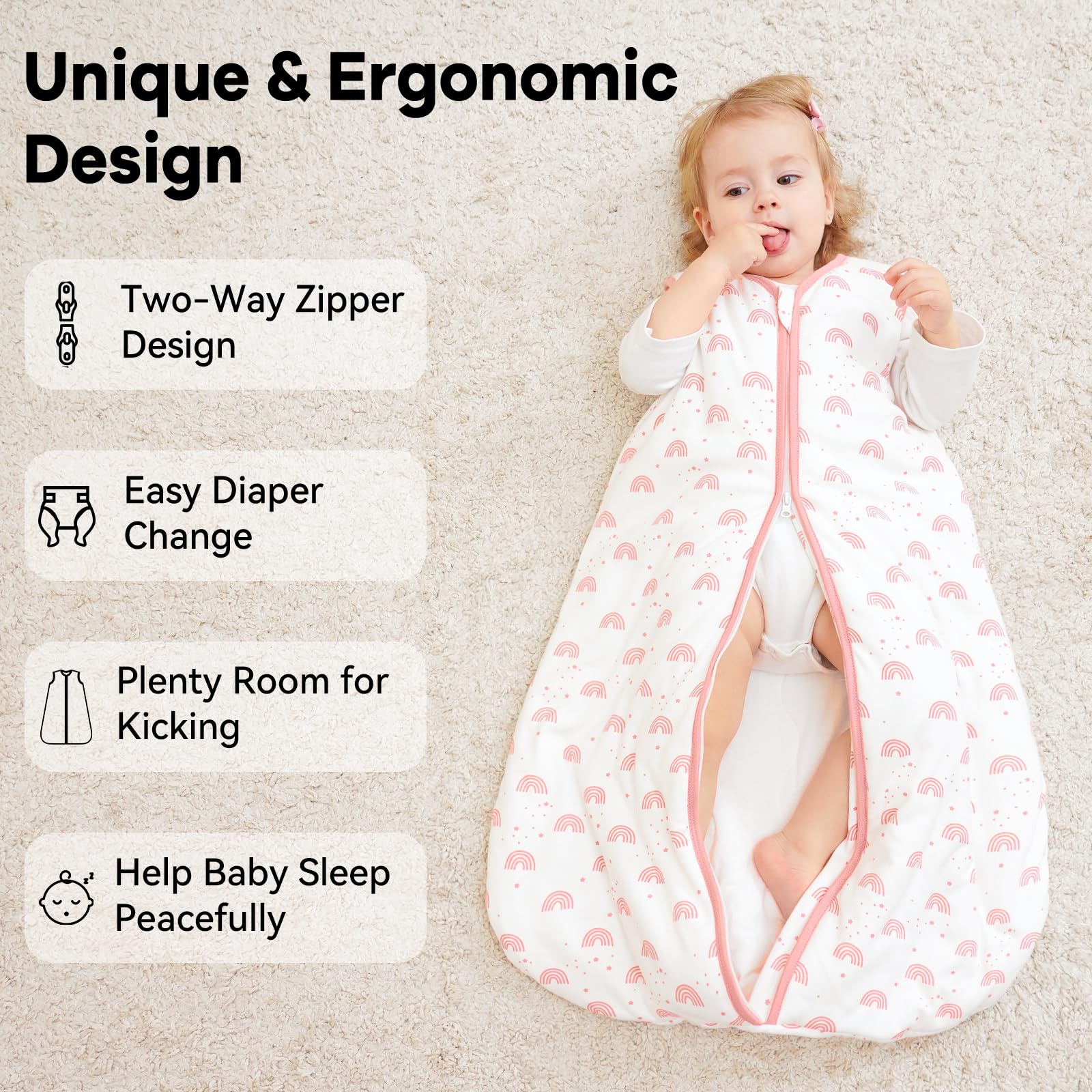 Unnivoll Baby Wearable Blanket TOG 2.5 Winter Sleep Sack 1824 Months