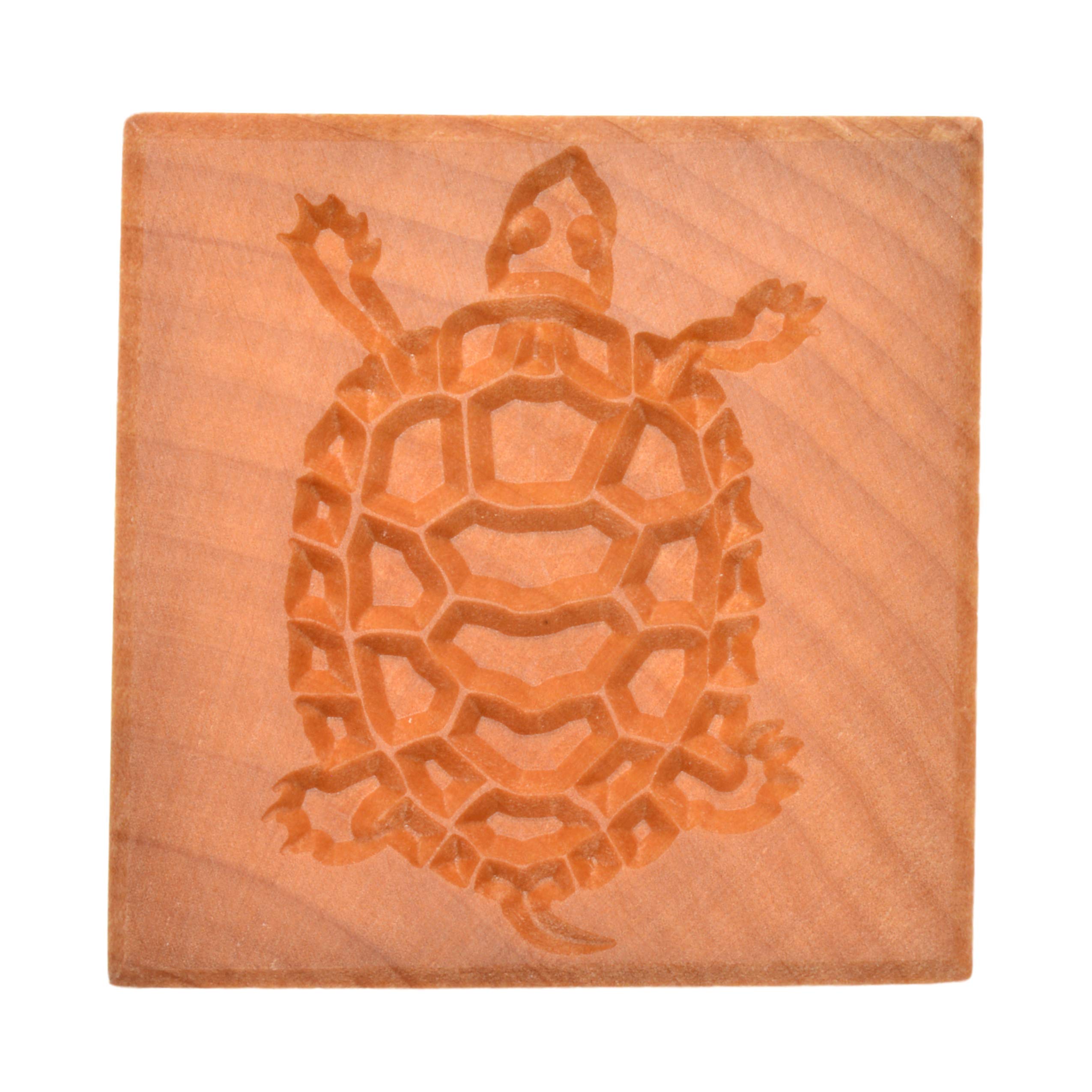 MKM Pottery Tools Stamps 4 Clay Large Square Decorative Stamp for Clay (Ssl-84 Turtle)