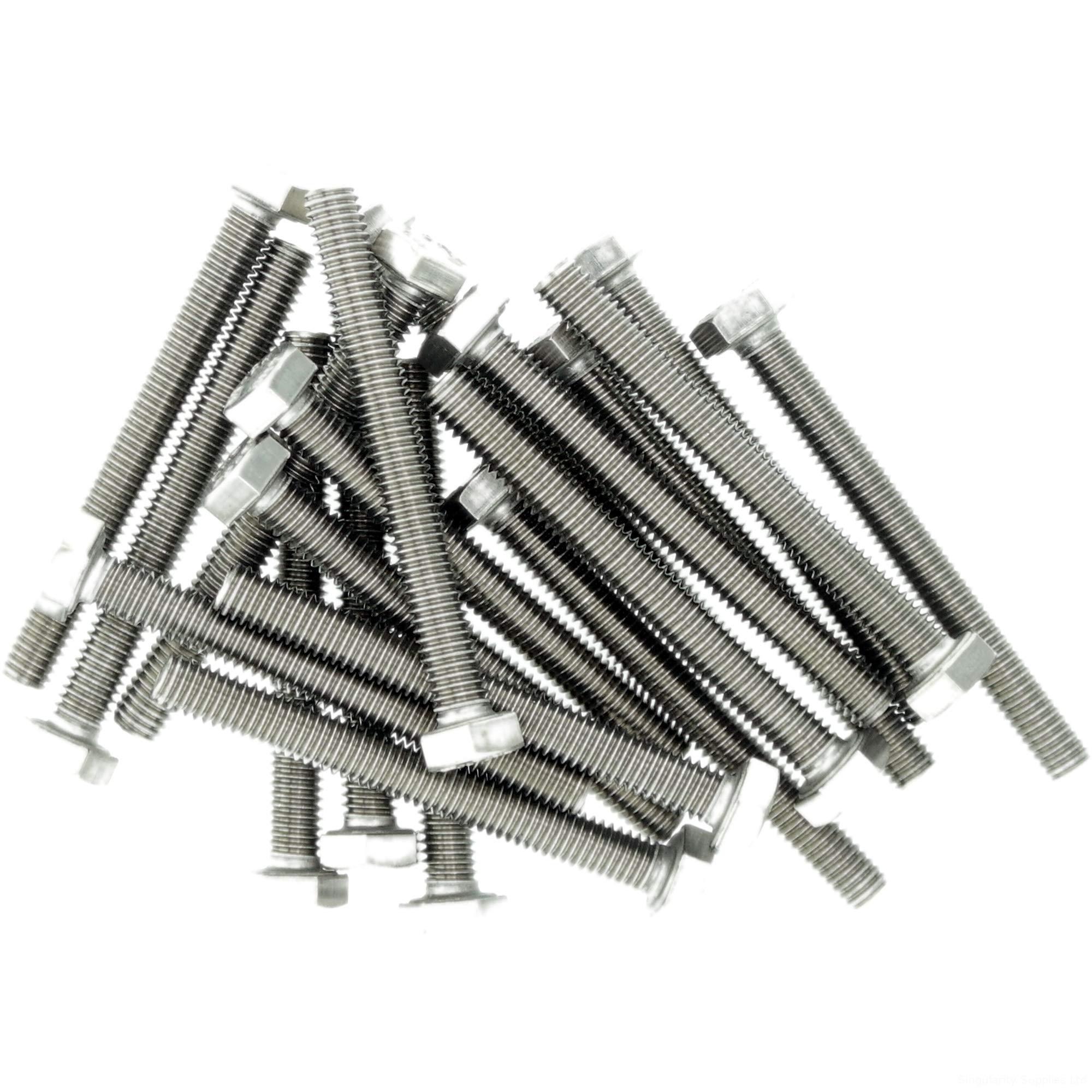 M8 (8mm x 16mm) Hex Bolt (Fully Threaded Setscrew) - Stainless Steel (A2) (Pack of 20)
