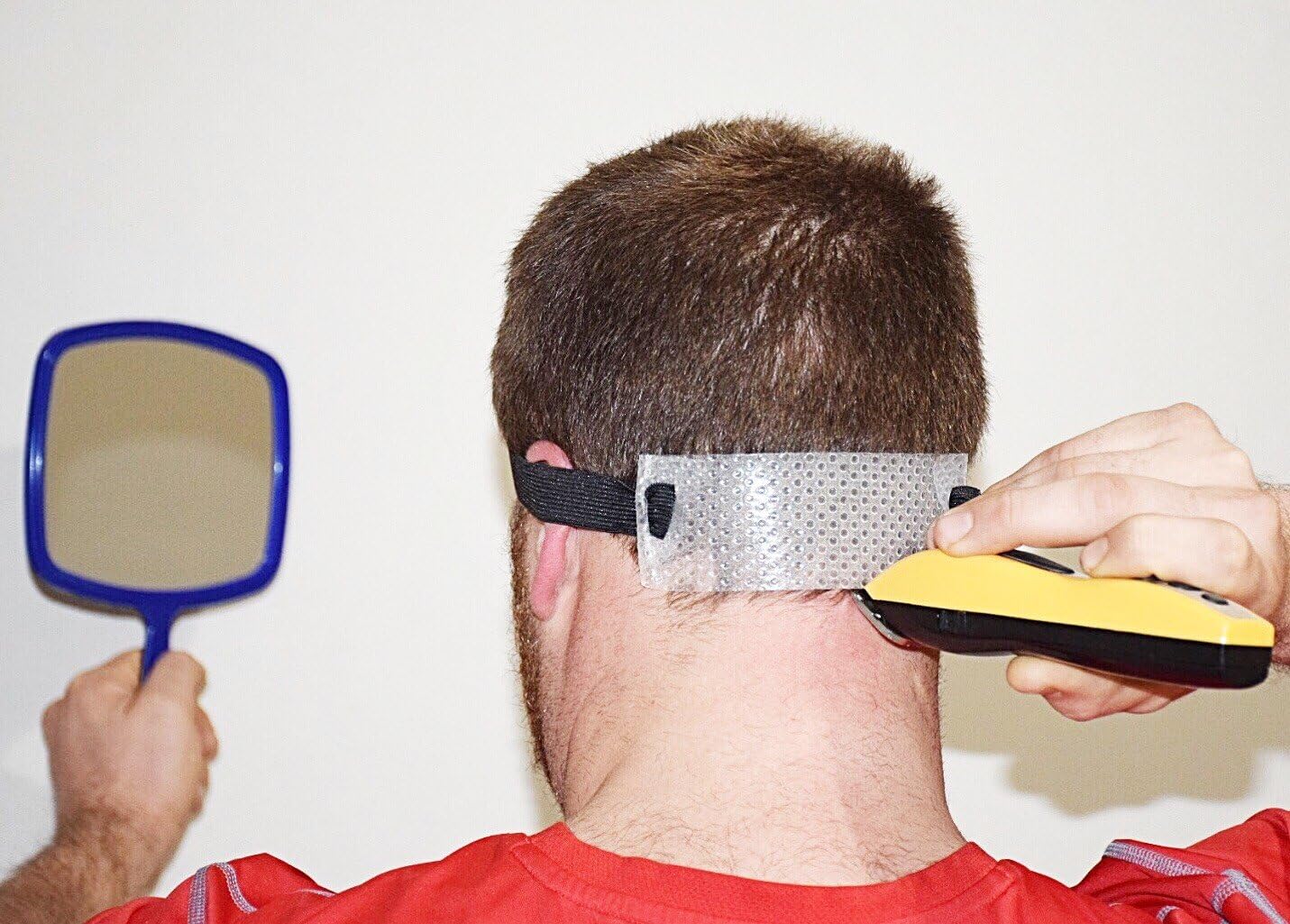 Jaorganics Haircut Neck Guide- Template and Mirror for Shaving and Keeping a Clean and Curved Neck Line: Stencil for Neckline Haircut, Do-It-Yourself, mens, for him