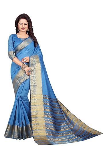 Cotton Silk with Blouse Piece Saree