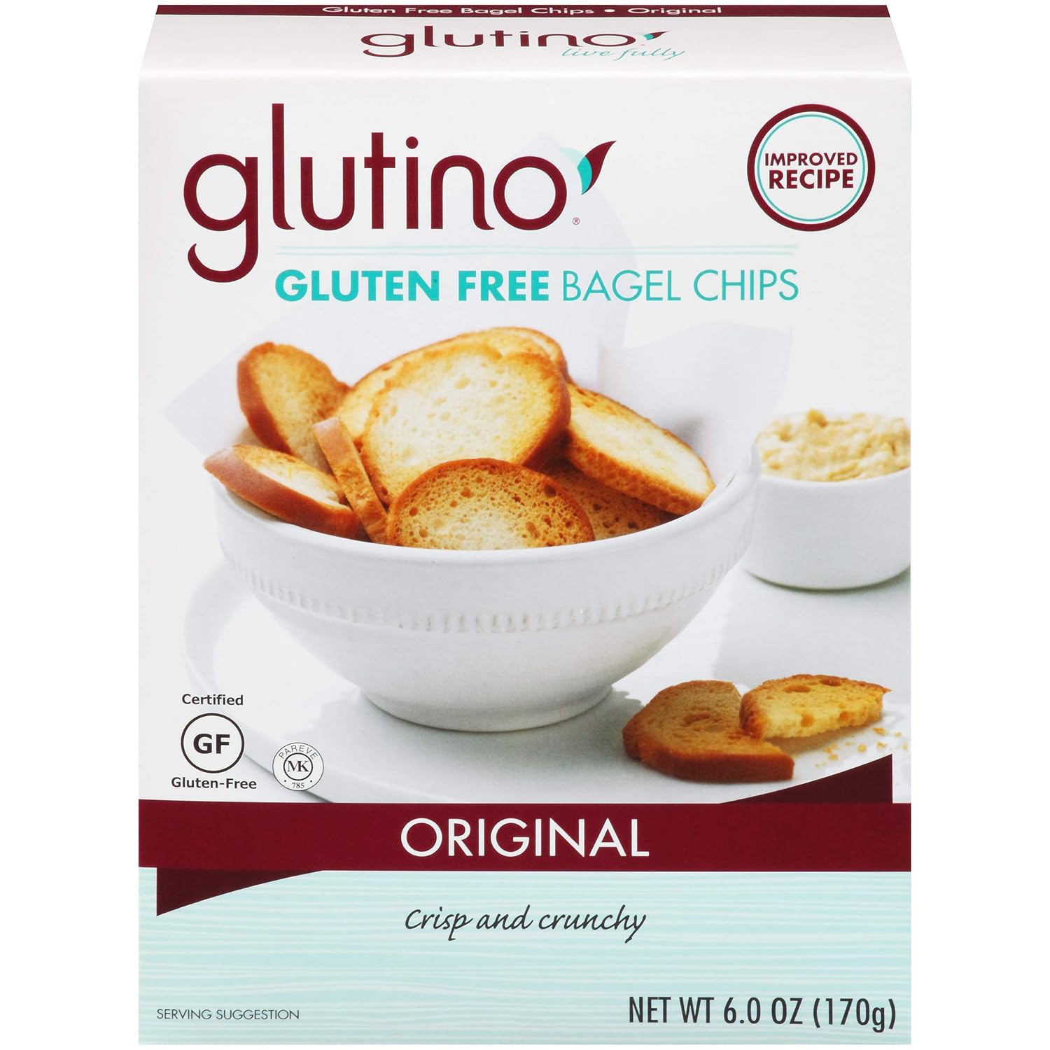 Glutino Gluten Free Bagel Chips, Perfect Everyday Snack