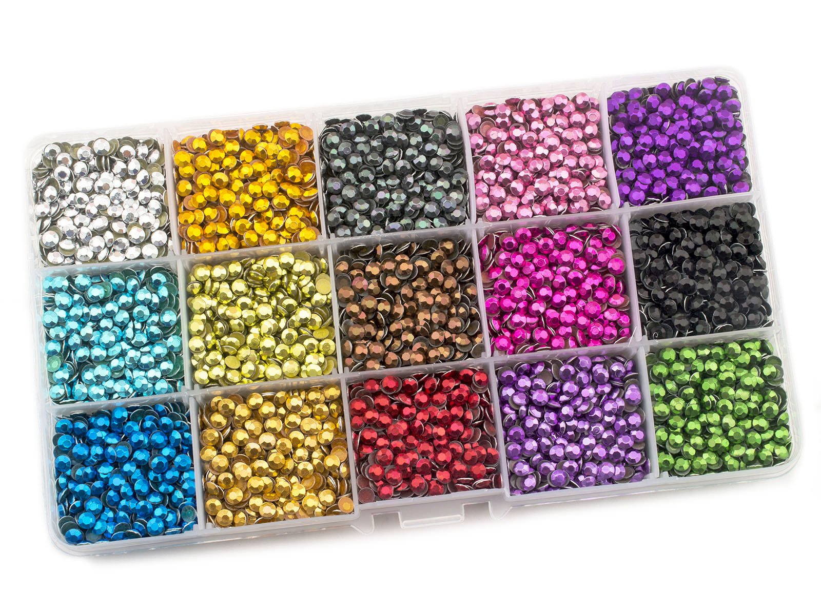 Summer-Ray SS16 4mm Assorted Colour Hot Fix Rhinestuds in Storage Box