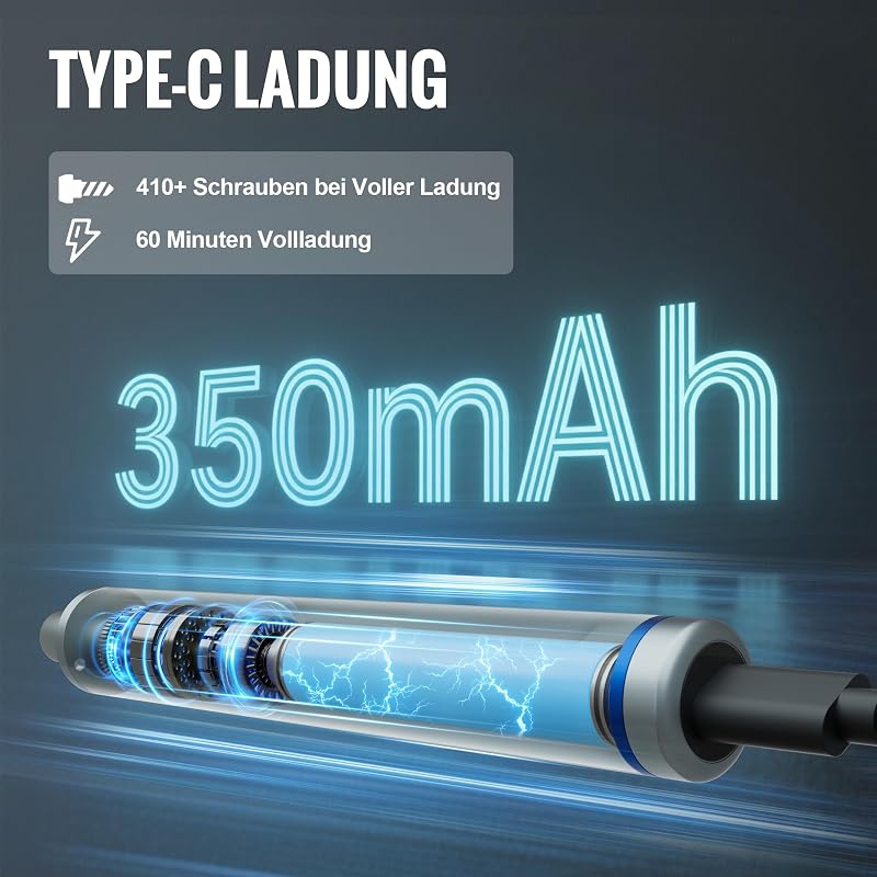 42-in-1 Elektrischer Schraubendreher Set, Feinmechaniker Schraubendreher Set mit 36 S2-Bits, Magnetischer Aufbewahrungsbox, Type-C Aufladung, für präzise Reparaturen von Telefon, Uhr, Kamera
