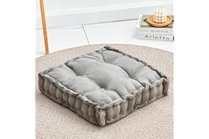 Blythease Floor Pillow, Large Floor Cushion for Adults, Square Tufted Meditation Cushion, Thick Floor Seating for Yoga Living Room Balcony Outdoor Tatami