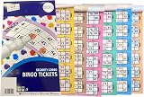 ZEBTON Bingo Books 600 Game Tickets 6 Game Assorted Colors Stationary Fun view 1