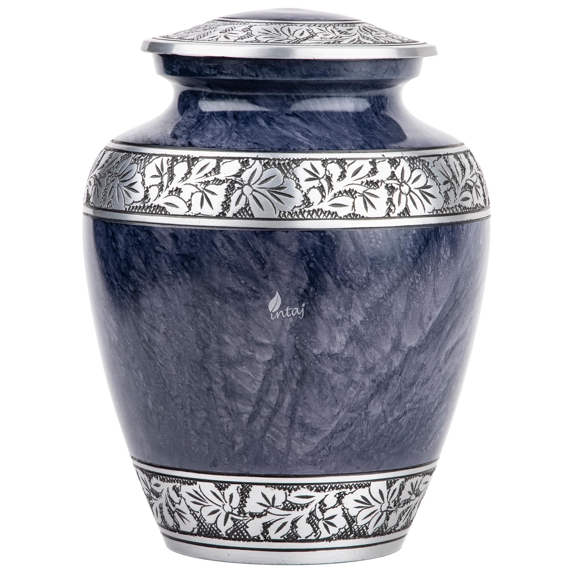 INTAJ Cremation Urns for Human Ashes - Adult Female & Male, Decorative & Funeral Urns, Cloud Heaven Blue, Large