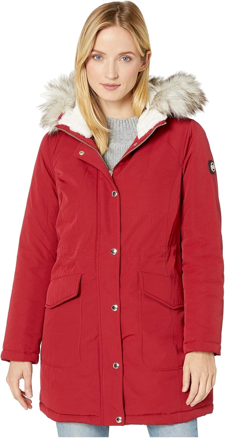michael kors parka red