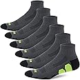 BERING Men's Ankle Athletic Socks for Running, Workout, Sport (6 Pack)