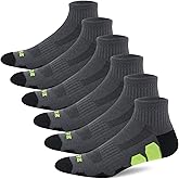BERING Men's Performance Athletic Ankle Running Socks (6 Pairs)