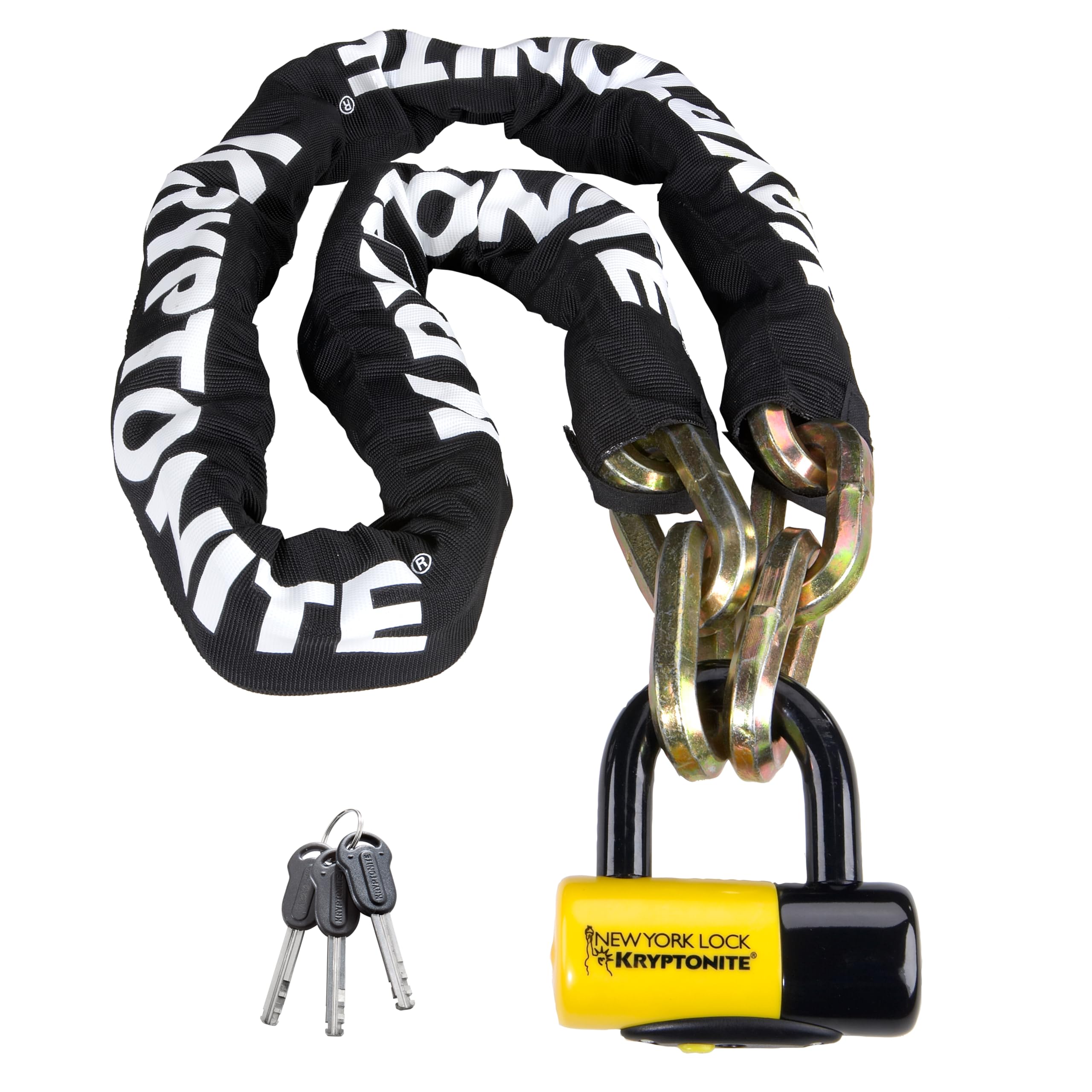 Photo 1 of Kryptonite New York FAHGETTABOUDIT 1415 Bike Chain Lock, 3.25 Feet Long 14mm Steel Chain 15 Pounds Heavy Duty Anti-Theft Bicycle Lock with Keys, 10/10 Security Rating for E-Bike E-Scooter Motorcycle