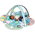 Infantino 5-in-1 Epic Developmental Learning Gym - 3 Play Modes, 5 Must-Have Baby Basics, Prop-Up Bolster, On-The-Go Activities, High Contrast Flashcards, Adjustable/Removable Arches, 32" Giant Mat