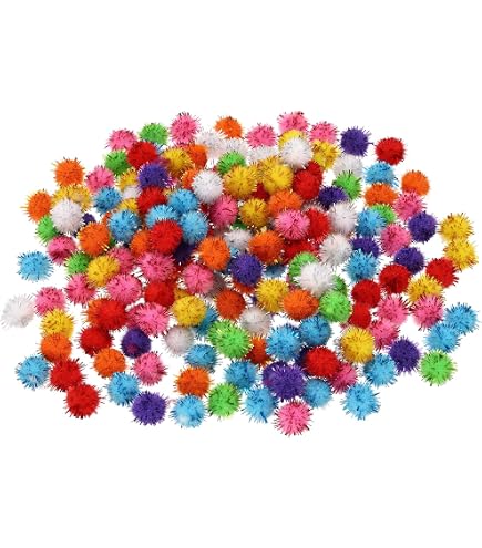 120 Pompons Pailletés Dorés 15mm - Boules à Paillettes Douces Pour DIY, Décoration Noël, Bijoux, Vêtements - SUNNYCLUE - 11