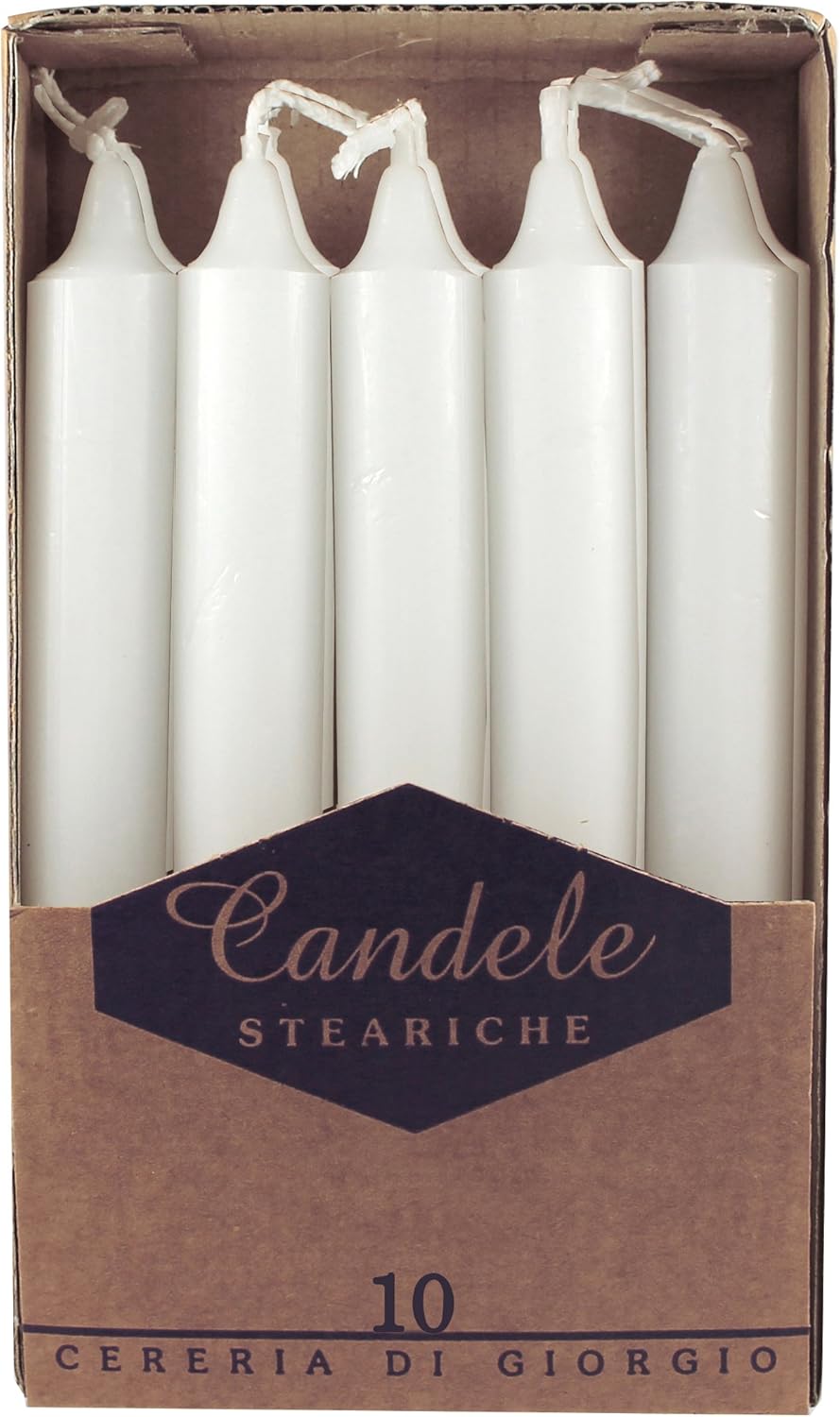 Sigro Candele Per Albero Di Natale – 20 Pezzi Bianche, 13 X 105 Mm – Decorazione Fai Da Te