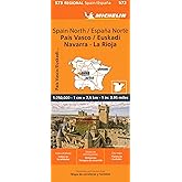 Michelin Map Spain: North, Pais Vasco, Euskadi, Navarra, La Rioja Map 573 (Maps/Regional (Michelin))