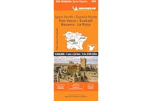 Michelin Map Spain: North, Pais Vasco, Euskadi, Navarra, La Rioja Map 573