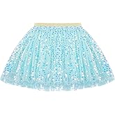 KEREDA Toddler Girls Layered Tutu Skirt Sparkling Sequin Tulle Dance Skirts