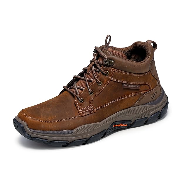 SKECHERS MEN’S RESPECTED BOSWELL MID TOP LEATHER MOC...