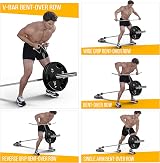 Yes4All KKTV Deluxe T-Bar Row Platform 360° Swivel 2.5cm 5cm Bars view 6