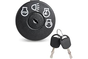 BlueStars 532175566 GY20074 Ignition Switch with Key 4-Position 7-Terminal - for Husqvarna Craftsman Dixon Cub Cadet John Dee
