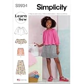 Simplicity S9934 Girls' Pullover Tops &amp; Pull-On Skirts Sewing Pattern, Sizes 7-14