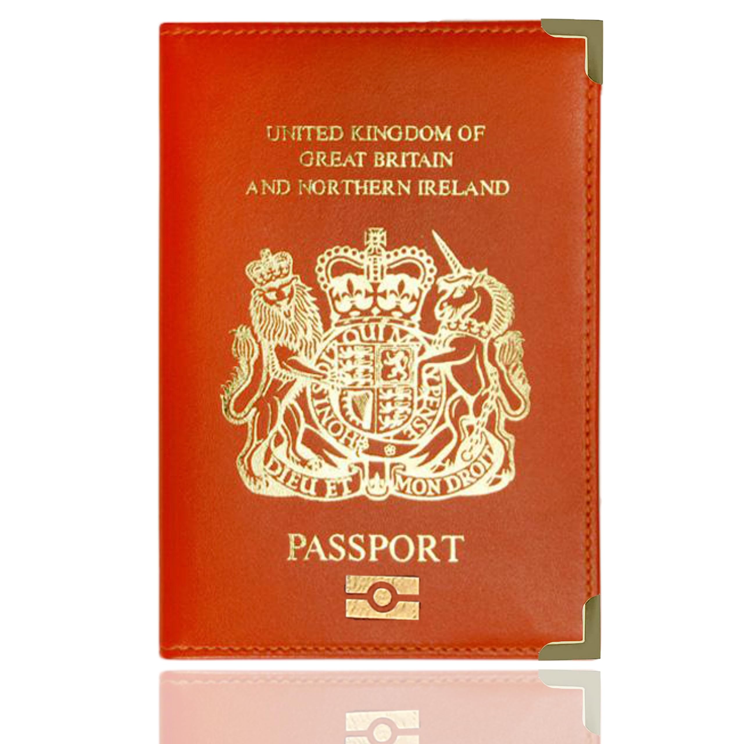 Lizzy | Passport Holder | Red, PU Leather | Fits UK & European Passports, Non-Slip, Durable, Card & Money Pockets | Slim Travel Wallet for Organised Journeys