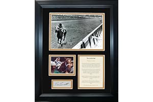 HOFSM.COM Hall of Fame Sports Memorabilia Framed Secretariat Kentucky Derby Triple Crown Winner Ron Turcotte Facsimile Laser Engraved Signature Auto 11"x14"Horse Racing Photo Sig Collage