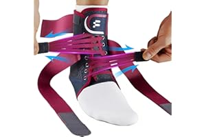 Fitomo Ankle Brace for Women with Quick Lace Up, Adjustable Figure 8 Compression Support for Achilles Tendonitis, Ankle Sprain & Swelling Relief for Volleyball, Running & Daily Wear, M