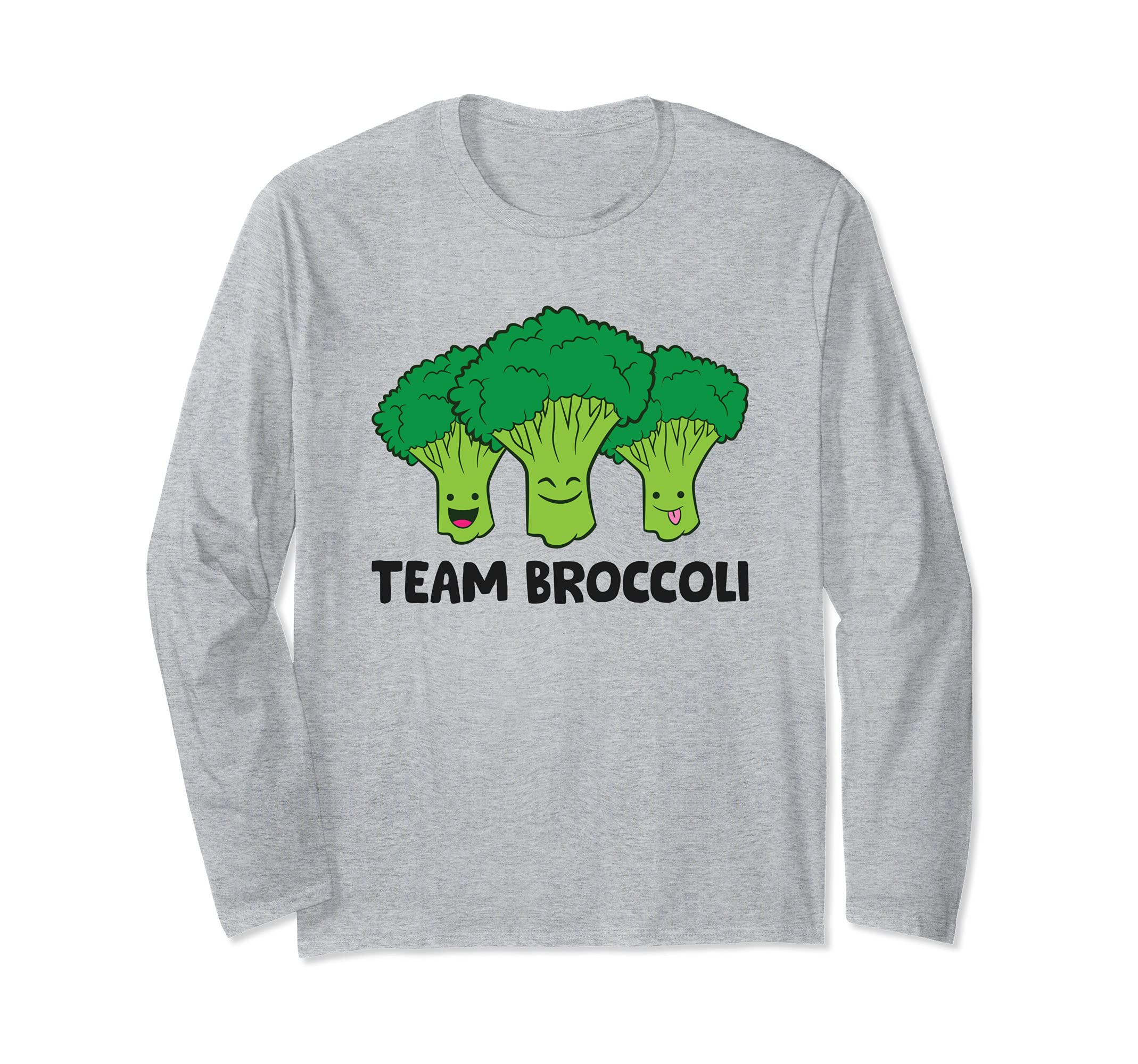 Team Broccoli Vegan Vegetarian Broccoli Long Sleeve T-Shirt