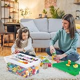 Greentainer Storage Bins with Lids Cube Toy Box Tray Stackable Organiser view 7