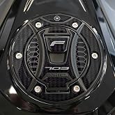 labelbike 3D Motorcycle Tank Cap Sticker compatible with Zontes | 703F 2025, Resin Protection, Anti-Scratch, Decoration, Carbon Silver