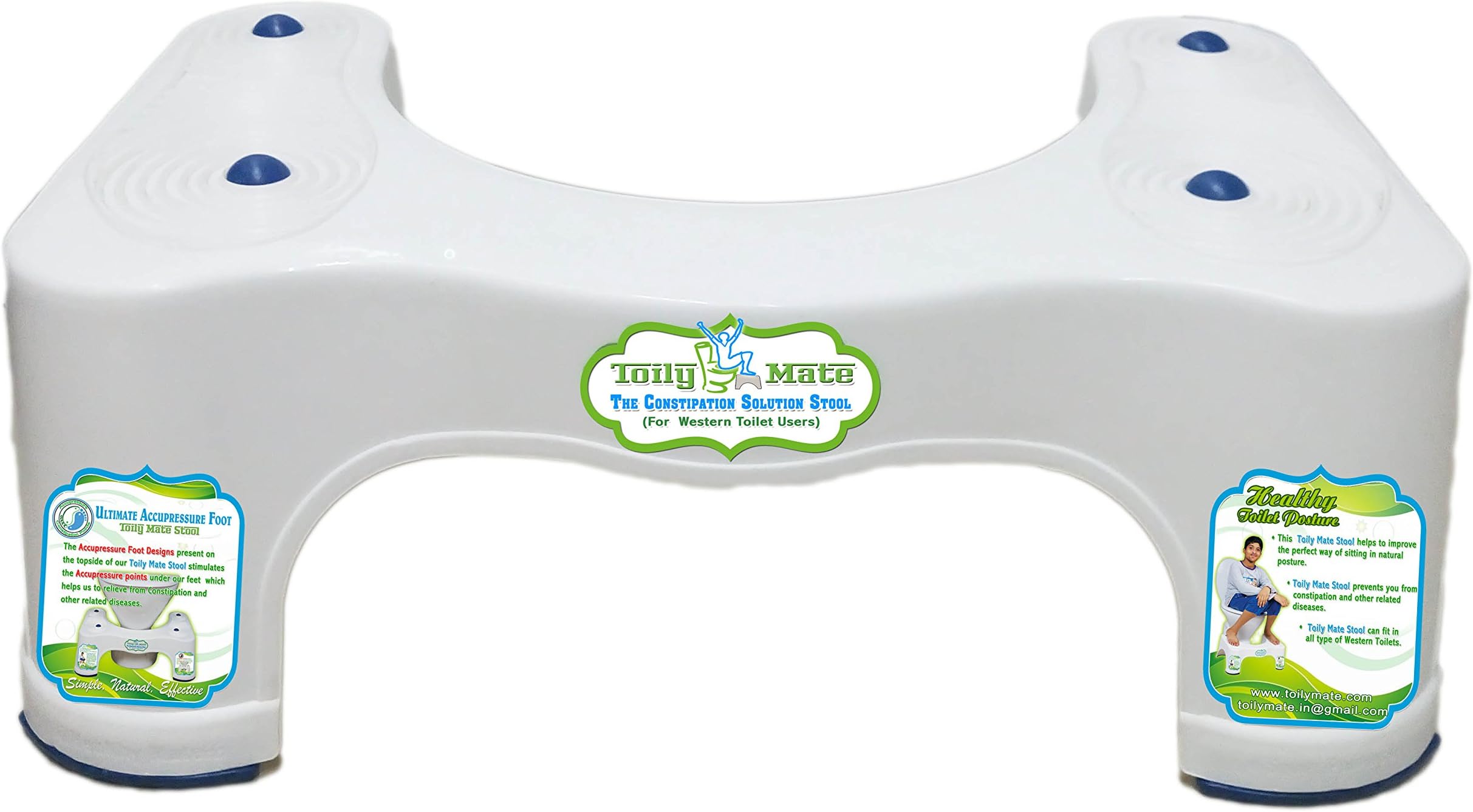 Toily Mate Easy Motion Toilet Stool 7 Inch (White)